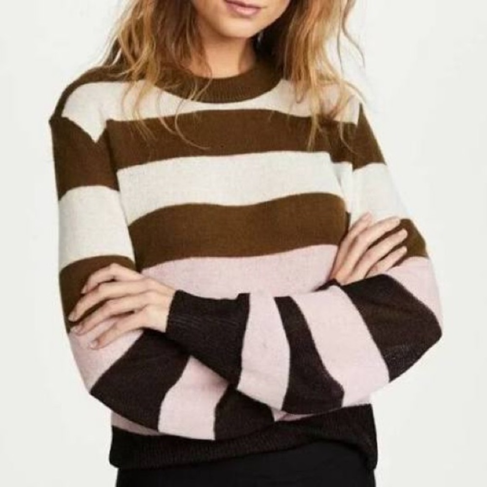 Rag & Bone Annika Stripe Metallic Cashmere Sweater